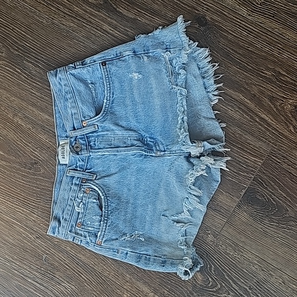 AGOLDE Parker Vintage Cut Off Denim Jean Shorts - Picture 3 of 6